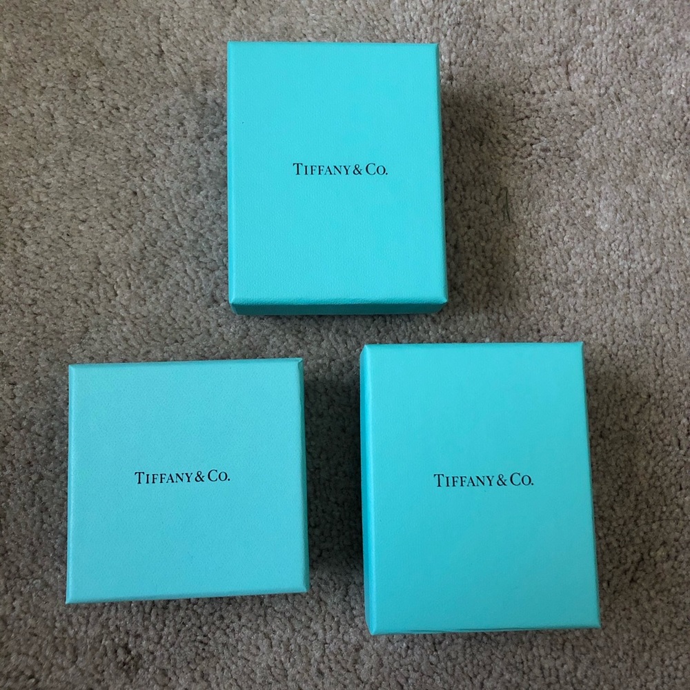 Tiffany boxes and jewelry pouches